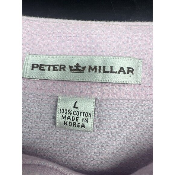 Peter Millar Men’s Pink Cotton Performance Golf Polo Sz L - Picture 8 of 9